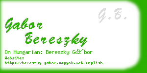 gabor bereszky business card